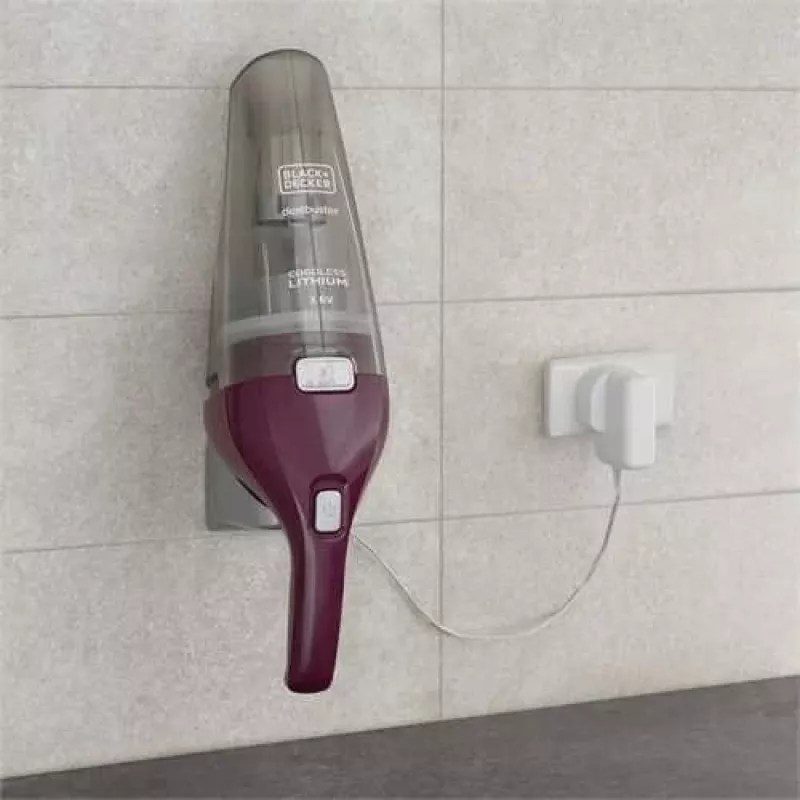 Juoda & Decker NVC115W rankinis dulkių siurblys Pilkas, Violetinis, be maišelio