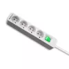 Power Extension Qoltec 50288 1.8m 4 AC Outlets Indoor White