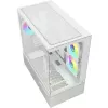 Sharkoon MK7 ARGB mATX korpusas 2x stiklas, baltas