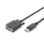 ASM AK-340301-030-S ASSMANN Laidas Displayport 1.1a su fiksatoriumi Type DP/DVI-D (24+1) M/M Juoda 3m