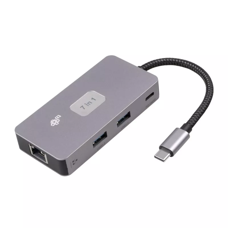 Tb Adapter Hub USB C (7w1) HDMI USB SD/tf RJ45 (2500 Mbps) Pd