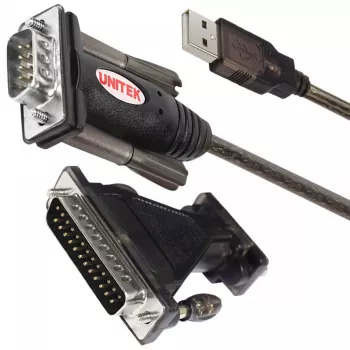 UNITEK Y-105A serijinis laidas juodas 1,5 m USB Type-A DB-9