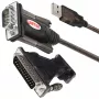UNITEK Y-105A serijinis laidas juodas 1,5 m USB Type-A DB-9