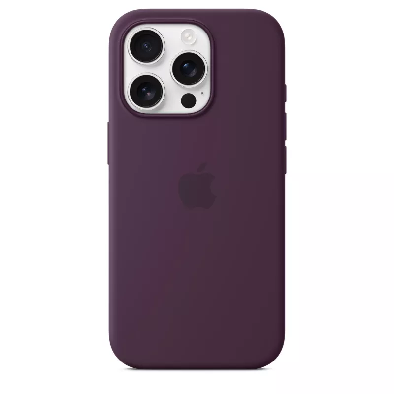 Apple iPhone 16 Pro silikoninis dėklas su MagSafe - slyvinis