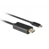 LANBERG CA-CMDP-10CU-0030-BK vaizdo kabelio adapteris, 3 m, USB Type-C į DisplayPort, 4K@60Hz/144Hz palaikymas