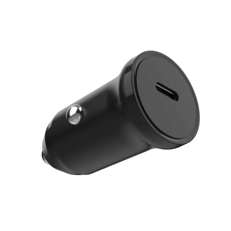 Automobilinis USB‑C įkroviklis FIXED FIXCC20N‑C‑BK 20 W, vienas USB‑C prievadas, kompaktiškas juodas, skirtas 12 V lizdui