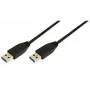 Logilink - USB laidas - 9 kontaktų USB A tipo (vyr.) - 9 kontaktų USB A tipo (vyr.) - 3 m (USB / USB 2.0 / USB 3.0) - Liejinys - Juoda (CU0040)