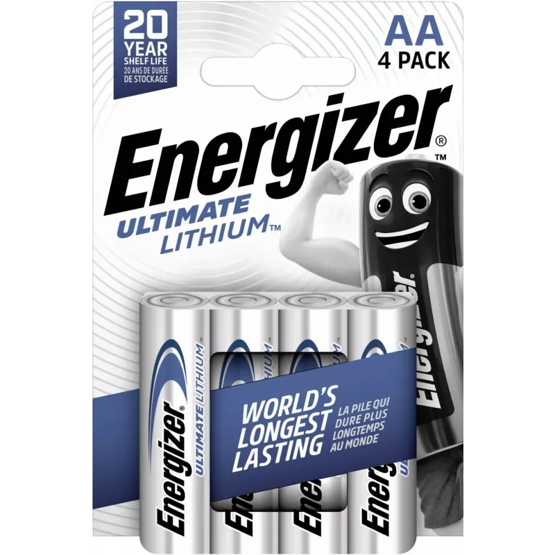 Baterija Energizer AA ličio 1,5 V E301535301 — vieno elemento ličio AA baterija