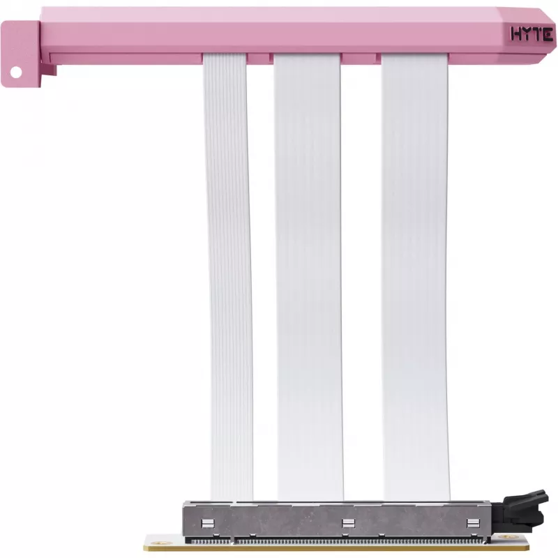 PCIe 5.0 Hyper Riser laidas HYTE ACC-HYTE-PCIE50-SM, 20 cm, rožinis/baltas