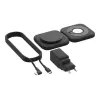 Belaidė 2-in-1 įkrovimo stotelė Belkin BOOSTCHARGE PRO QI2 WIZ026VFBK — belaidis greitasis įkrovimas telefonui ir ausinėms
