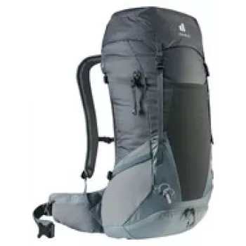 Kuprinė DEUTER Futura 34 EL — ergonomiška 34 l dieninė kuprinė, moteriškas pritaikymas, grafito-skaliūno spalva