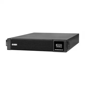 Tinklinis UPS EVER Powerline RT PRO 3kVA 3kW stovas/bokštas, dvigubo keitimo, 1-f, 200–240 V išvestis, 9× C13 lizdai, LCD, VRLA akumuliatoriai