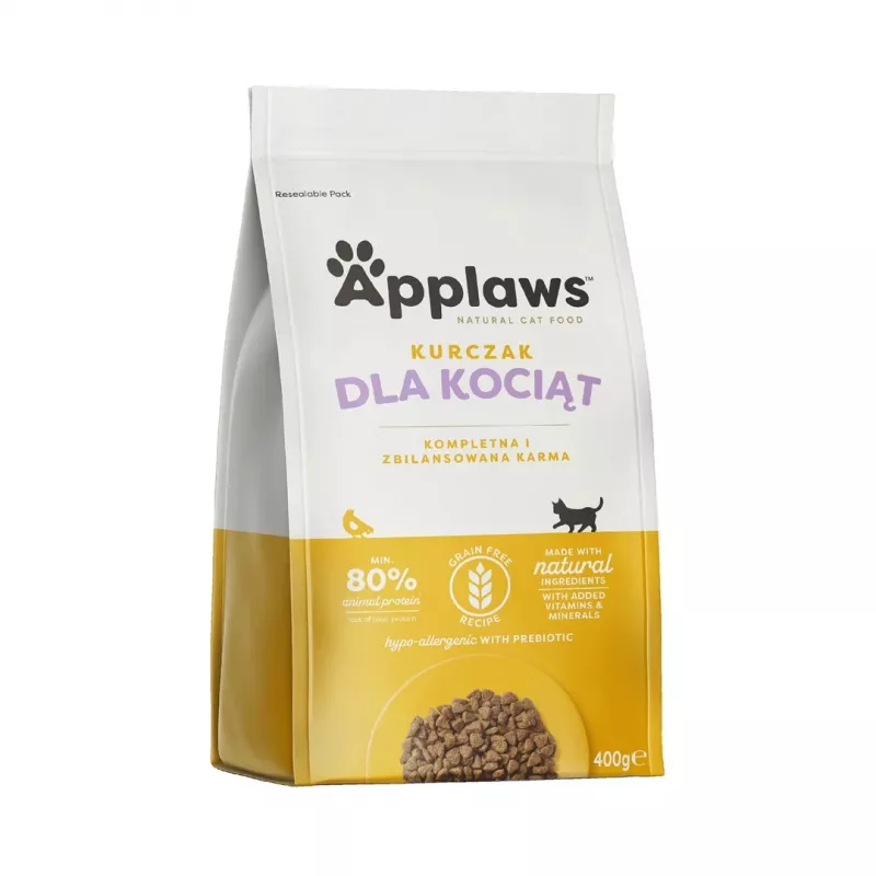 APPLAWS Kačiukams vištiena - sausas kačių ėdalas - 400g