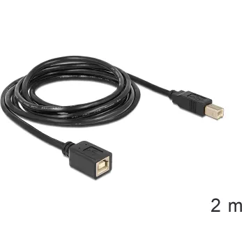 DeLOCK USB2.0-B laidas 2 m USB B juodas