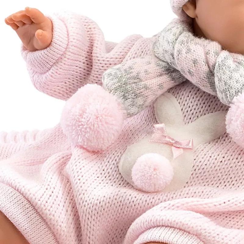 Lėlė Llorens Verkia Lėlė 38938 Pagaminta Iš Rožių, 38 cm tikroviška kūdikio lėlė