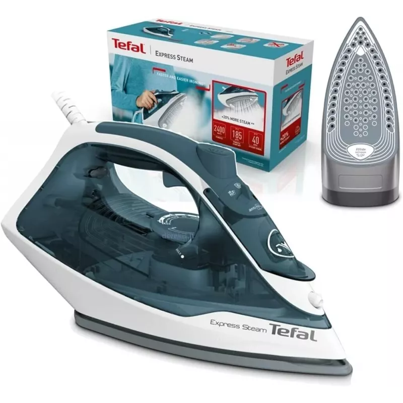 Tefal FV2839 sausas ir garinis lygintuvas Cerilium padas 2400 W mėlynas, baltas