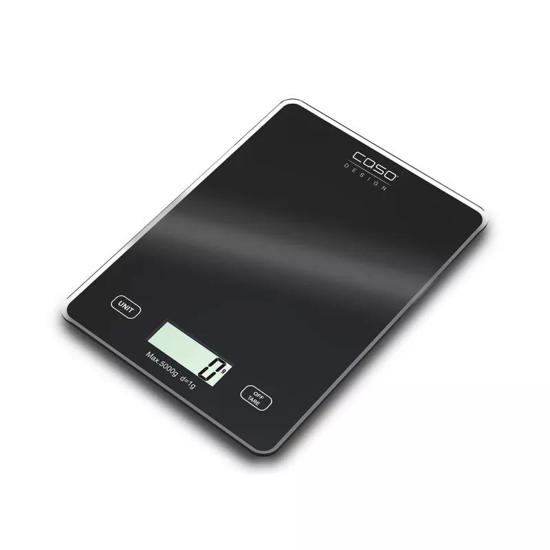 Virtuvinės svarstyklės Caso plonas Juoda Rectangle Electronic 03210
