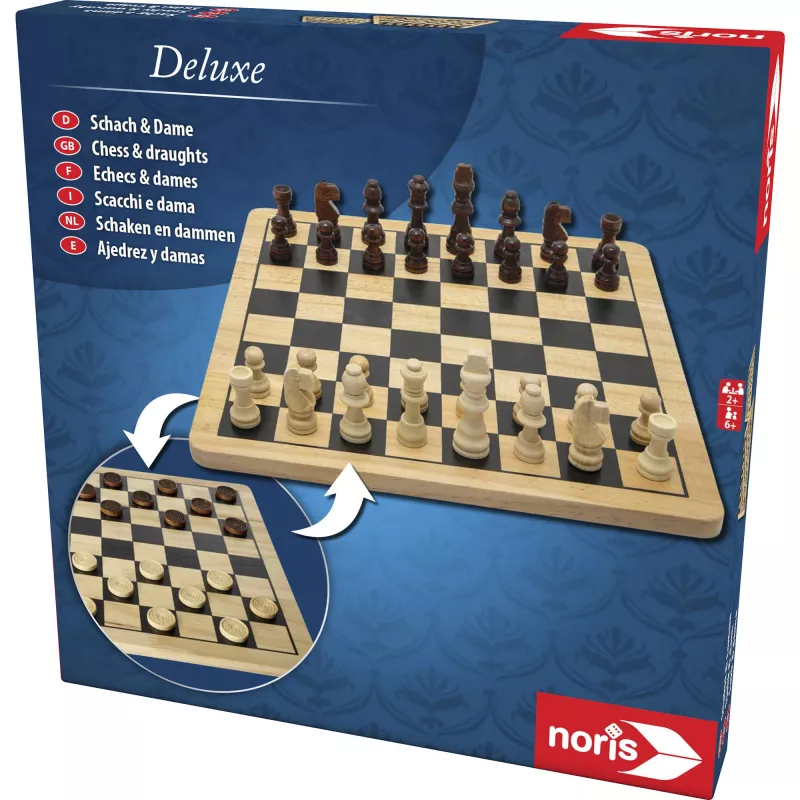 Deluxe Wood - Schach & Dame, stalo žaidimas