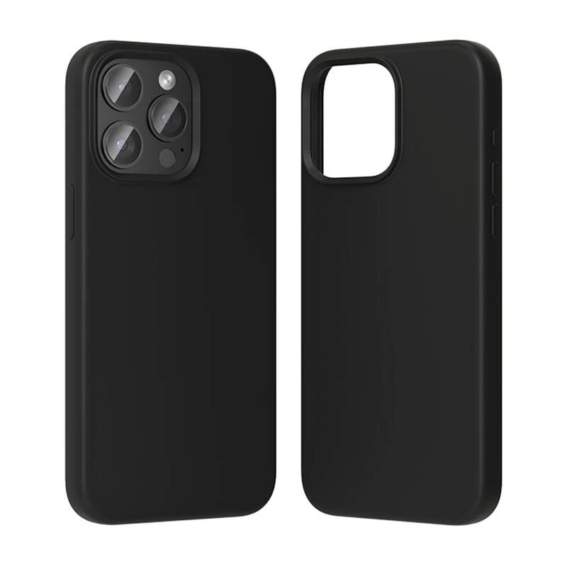 Telefono silikoninis dėklas Vention KUFB0-30, skirtas iPhone 15 Pro, juodas, plona minkšta apsauga
