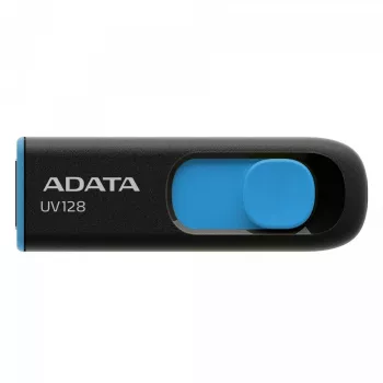 ADATA 64GB DashDrive UV128 USB atmintinė USB Type-A 3.2 Gen 1 (3.1 Gen 1) Juoda, Mėlyna