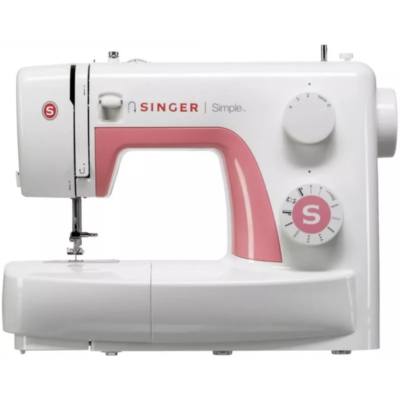 SINGER automatinė siuvimo mašina SIMPLE 3210 — elektrinė, 68 siūlių, 4 žingsnių kilputė, laisva rankovė, 5,5 kg