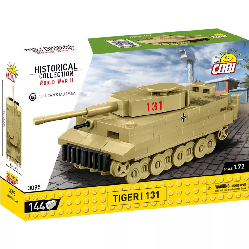 Cobi Tiger I 131 statybinis rinkinys – 144 vnt., rekomenduojama amžiaus grupė 6+, žalias