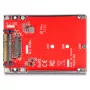 DeLOCK 2,5 colio keitiklis U.3 SFF-8639 į M.2 NVMe Key M 7 mm raudonas