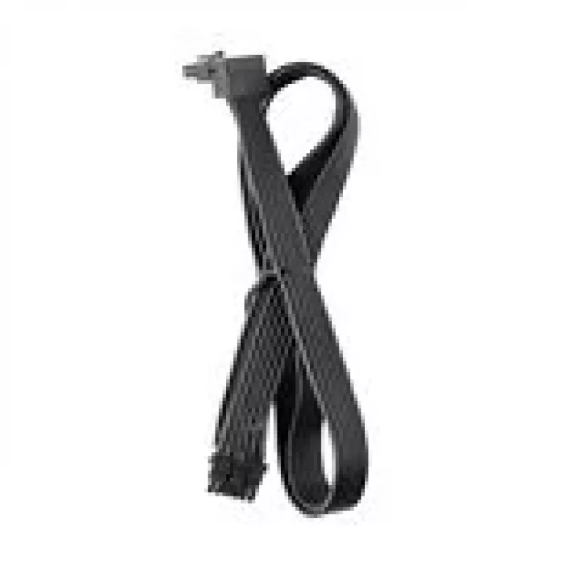CableMod Basics Universal 12V 2x6 kabelis, 90° Connector, 16-Pin to 16-Pin - juodas, 60 cm, var. A