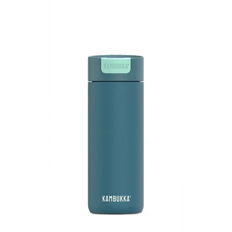 Termo puodelis Kambukka Olympus 500 ml mėlynas — 18/10 nerūdijantis plienas, vakuuminė izoliacija, purslams atsparus dangtelis, neslystantis dugnas