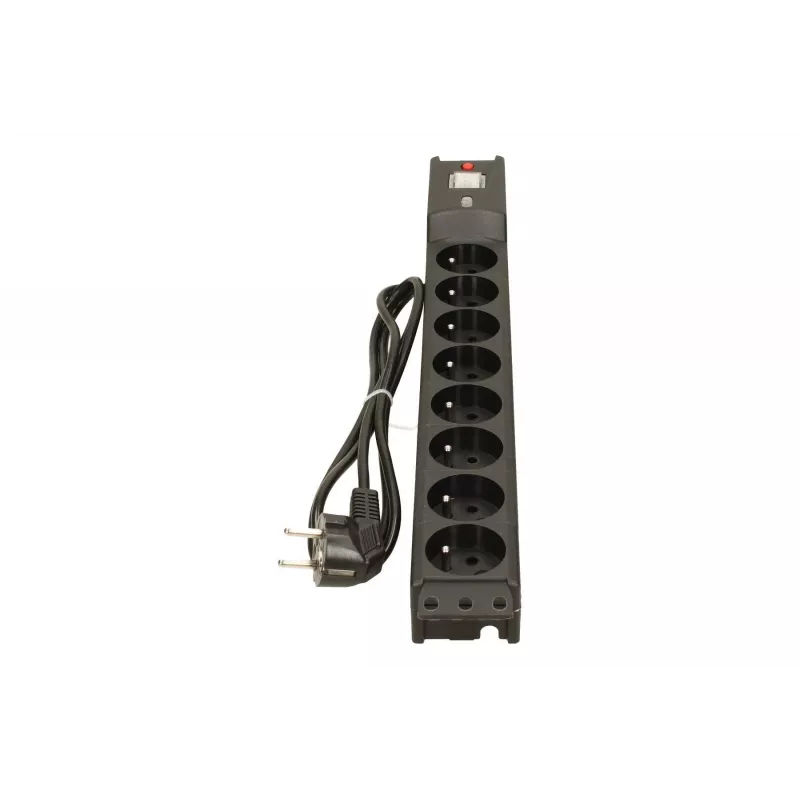 LESTAR LXARM 810 G-A K.:CZ 1,5M 19PDU juodas 8 kintamosios srovės lizdai 230 V 1,5 m