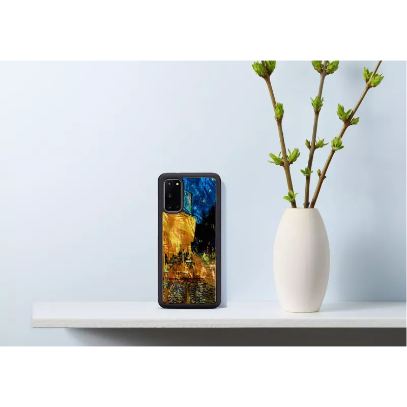 Apsauginis dėklas iKins Samsung Galaxy S20 - juodas Cafe Terrace dizainas