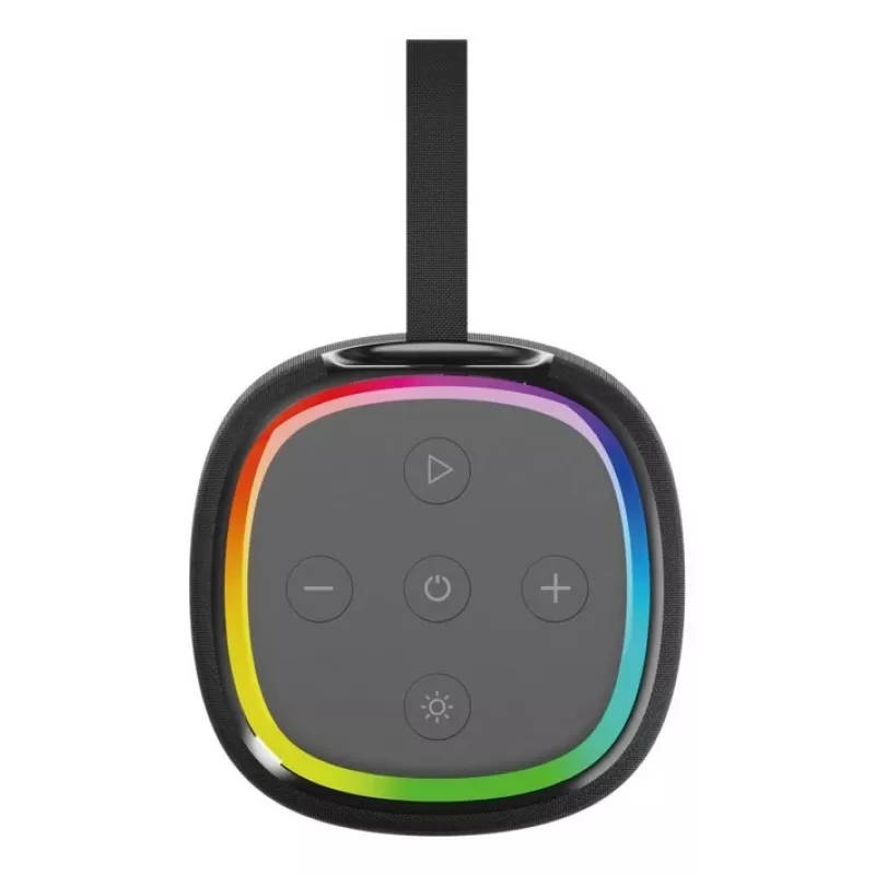 Gembird GMB Audio SPK-BT-LED-08L nešiojama/vakarėlių kolonėlė Stereo nešiojama kolonėlė Juoda 10 W
