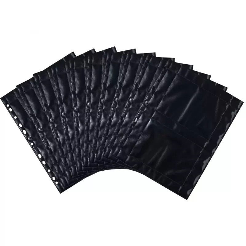 Fotonuotraukų kišenėlės HERMA Fotophan 10x15 cm gulsčios juodos 10 vnt.