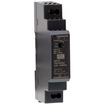 Meanwell MW HDR-15-24 - Perjungiamasis maitinimo šaltinis ant DIN bėgelio 15,2 W 24 V 0,63 A