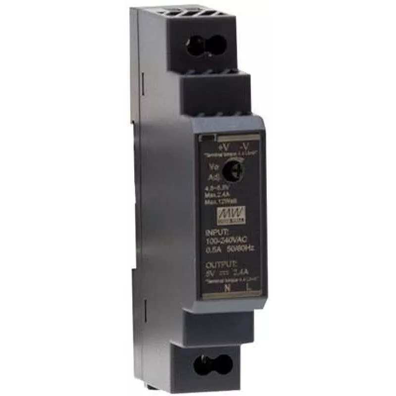 Meanwell MW HDR-15-24 - Perjungiamasis maitinimo šaltinis ant DIN bėgelio 15,2 W 24 V 0,63 A
