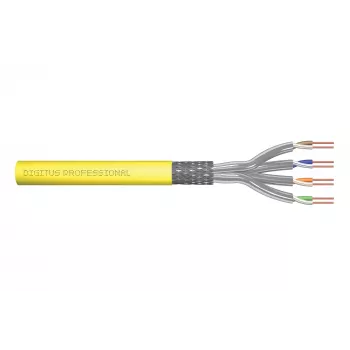 Tinklo kabelis Digitus CAT 7A S-FTP Simplex 1000 m geltonas
