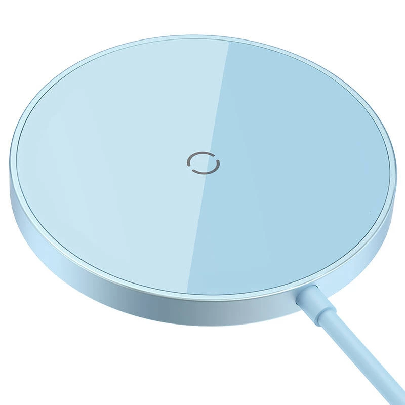 Belaidis įkroviklis Baseus Simple Mini3 15W USB-C, mėlynas — belaidis įkrovimo kilimėlis