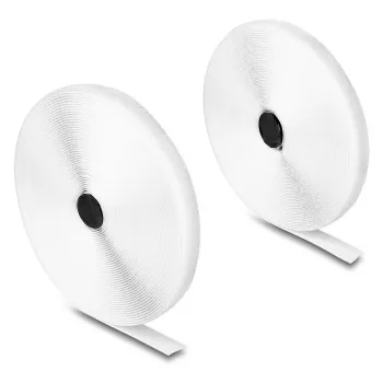 DeLOCK tvirtoji užsegimo juosta su kabliukais ir kilpelėmis L 15 m x P 20 mm balta
