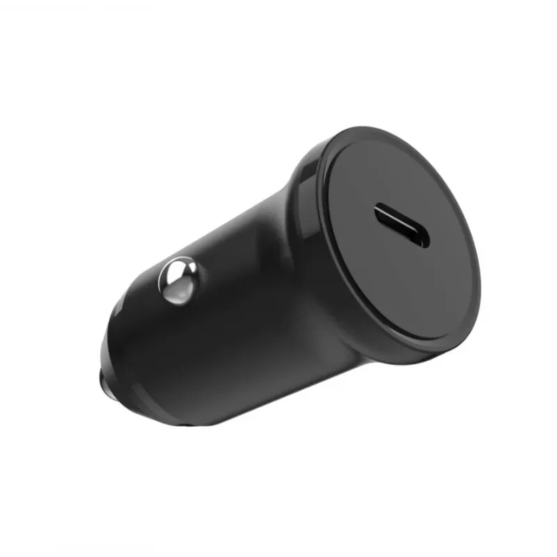 Automobilinis USB-C įkroviklis FIXED FIXCC30N-C-BK 30W, fiksuotas laidas, vieno prievado greitasis įkrovimas 12V automobilio lizdui