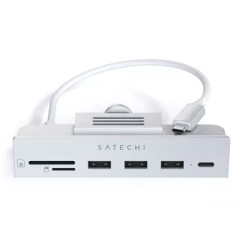 Nešiojamojo kompiuterio dokas / prievadų daugintuvas Satechi ST-UCICHS USB 3.2 Gen 1 Type-C, USB-A prievadai, SD/MicroSD, sidabrinis