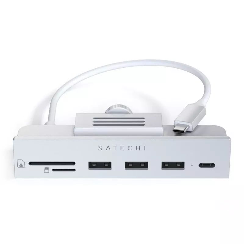 Nešiojamojo kompiuterio dokas / prievadų daugintuvas Satechi ST-UCICHS USB 3.2 Gen 1 Type-C, USB-A prievadai, SD/MicroSD, sidabrinis