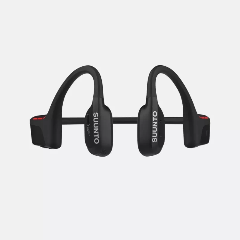 Kaulinio laidumo ausinės Suunto Wing 2 – belaidės atviros ausies konstrukcijos, juodos