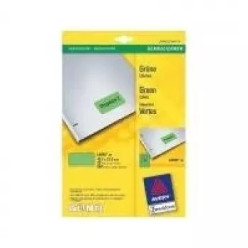 Lipnios spausdintuvo etiketės Avery Coloured Mini Labels Green