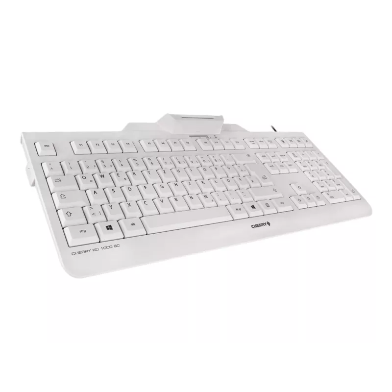 CHERRY KC 1000 SC laidinė išmaniųjų kortelių klaviatūra, šviesiai pilka, USB, QWERTY UK