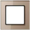 Sieninio jungiklio dengiamoji plokštelė JUNG AC 581 GL CH šampaninė stiklinė 84×84 mm