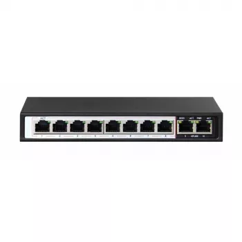 Extralink PoE jungiklis CERES 8x 100Mb/s PoE/PoE+, 2x RJ45 Uplink 100Mb/s, 96W