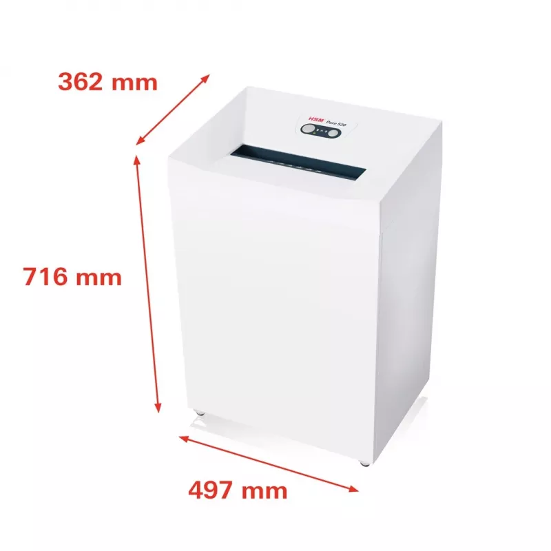 Smulkintuvas HSM Pure 530 juostinis 300 mm darbinis plotis, smulkina CD ir kreditines korteles