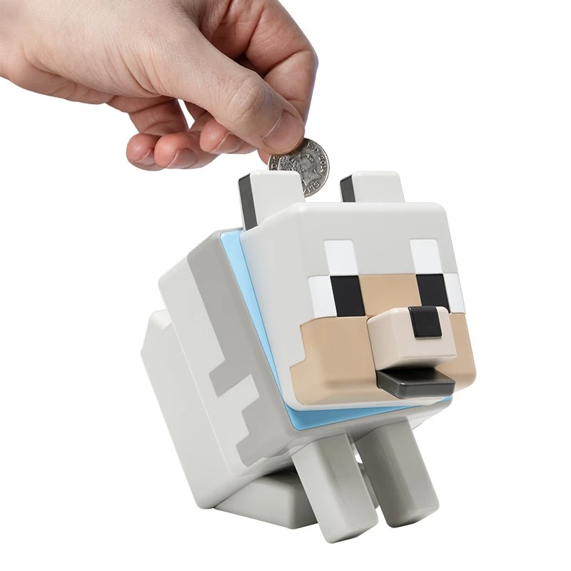 Taupyklė Paladone Minecraft Vilko formos pinigų dėžutė – licencijuota žaidimo prekė