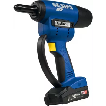 Aklinųjų kniedžių įrankis GESIPA AccuBird Pro CAS 13000N 18V 2.0Ah belaidis, 13000 N traukos jėga