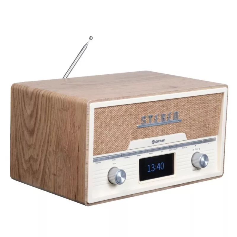 Asmeninis CD grotuvas Denver MDA-525LW Wood 10W DAB+ FM